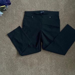 HILARY RADLEY Stretchy Black Women's Dress Pants Polyester Rayon Spandex Size L